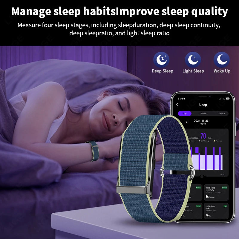 Pulsera deportiva inteligente LIGE 2025 con control del ritmo cardíaco y de la salud, podómetro, gps