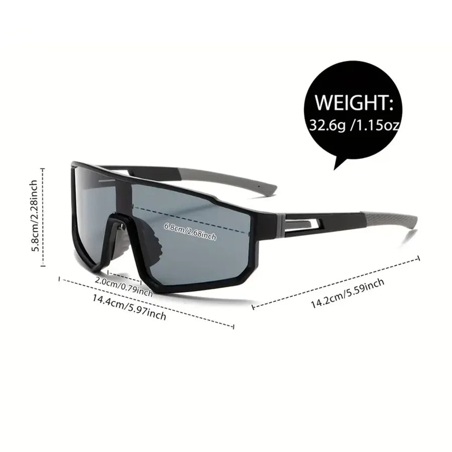 Gafas de ciclismo de gran tamaño para hombre, gafas de sol con revestimiento colorido a prueba de viento para bicicleta, deportes al aire libre, motocicleta