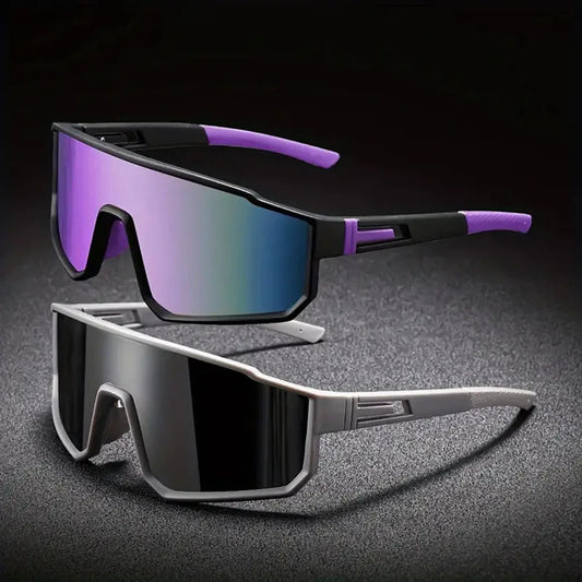 Gafas de ciclismo de gran tamaño para hombre, gafas de sol con revestimiento colorido a prueba de viento para bicicleta, deportes al aire libre, motocicleta