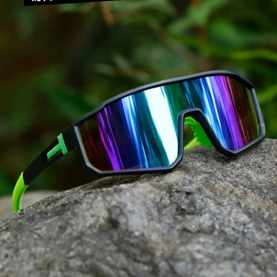 Gafas de ciclismo de gran tamaño para hombre, gafas de sol con revestimiento colorido a prueba de viento para bicicleta, deportes al aire libre, motocicleta