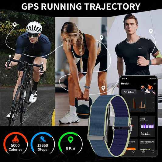 Pulsera deportiva inteligente LIGE 2025 con control del ritmo cardíaco y de la salud, podómetro, gps