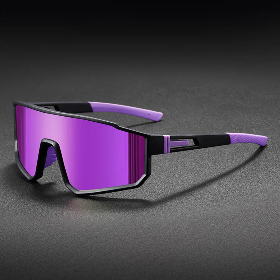 Gafas de ciclismo de gran tamaño para hombre, gafas de sol con revestimiento colorido a prueba de viento para bicicleta, deportes al aire libre, motocicleta