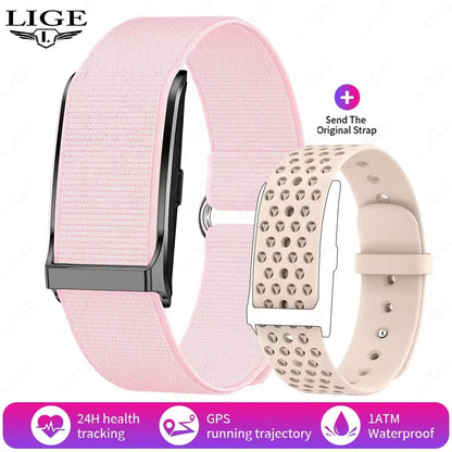 Pulsera deportiva inteligente LIGE 2025 con control del ritmo cardíaco y de la salud, podómetro, gps